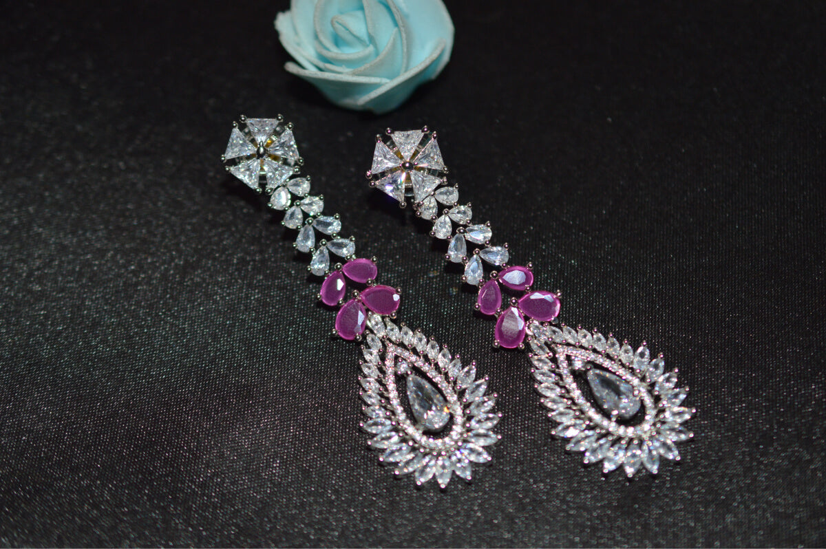Classic Art Magenta Earring - Bling and Ring