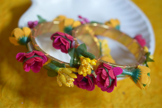 artificial flower jewellery for haldi - Bling and Ring
