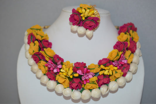 flower jewellery for haldi - Bling and Ring
